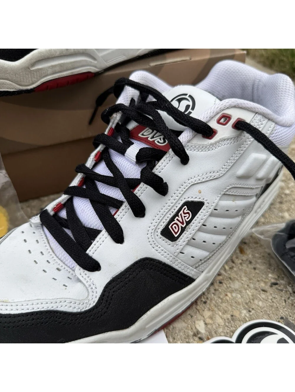 DVS Sequence Chunky Skate Shoes White/Black Size 12 W/ Box Rare Skateboarding